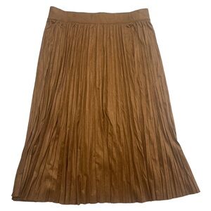 NWT Tahari Woman Faux Leather Pleated Midi Skirt Size 1X/TG